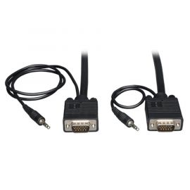 Cable Vga Coaxial C/ Rgb Coax Y Audio Monitor Hd15 3.5Mm 3.05M.