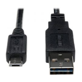 Cable USB 2.0 Tripp-Lite Ur050-001-24G de Alta Velocidad (Reversible Tipo (A) Conector 2 Micro (B) de 5 Pines M/M), 0.305 M [1 Pie]