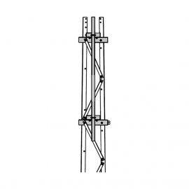 Mástil 2-3/8" x 1.8 m para Montaje en Cara de Torre Super Titan Secciones 1 a 3.