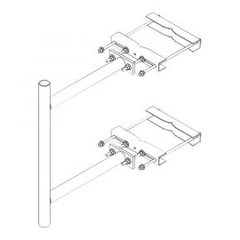 Montaje Lateral con 60 cm de Separación con Ángulo Ajustable. Mástil de 2-3/8" x 36".