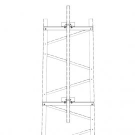 Brazo para Sección #7 Torre Titan con Herrajes y Mástil de 6' (1.8m).