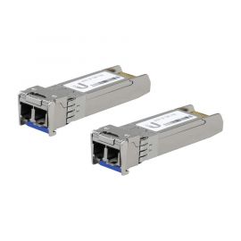 UFiber Módulo SFP+ 10G, transceptor MiniGibic MonoModo 10 Gbps, distancia 10 km, conectores LC, paquete de 2 piezas