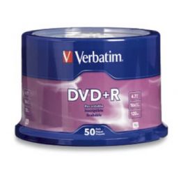 Disco DVD+R VERBATIM 95525/97174DVD+R, 4.7 GB, 50, 16x, 120 min