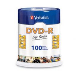 Disco DVD-R VERBATIM 97177DVD+R, 4.7 GB, 100, 16x