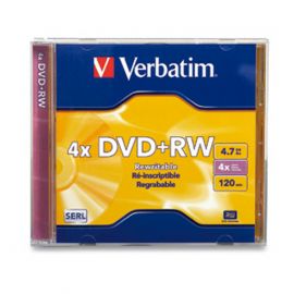 Dvd+Rw Verbatim 4X 4.7Gb 120Min Regrabable Individual Jewel Case