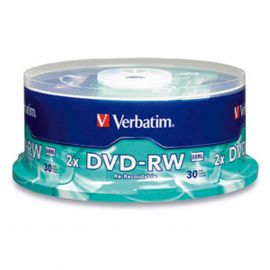 Dvd-Rw Verbatim 4X 4.7Gb 120Min Regrabable Campana Con 30 Pzas