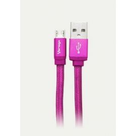 Cable USB VORAGO CAB-113USB, Micro USB, 1 m, Rosa