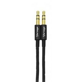 Cable de audio VORAGO - Negro, 3.5mm, 3.5mm, 1 M