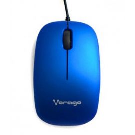 Mouse VORAGO MO-206Azul, 3 botones, Alámbrico, 2400 DPI