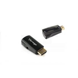 Vorago ADP-208 cambiadores de género de cables HDMI VGA + audio (3.5mm) Negro
