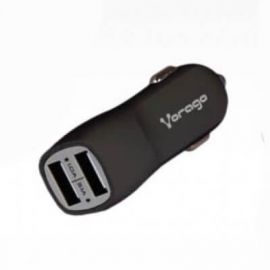 Cargador para auto 2 USB VORAGO AU-103, Auto, Encendedor de cigarrillos, Negro, 5 V