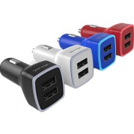 Vorago Cargador Para Auto Au-103 Con 2 Puertos Usb Blanco Blister - Usb - Para Dispositivo Usb - 12V Dc, 24V Dc Entrada - 5V Dc/2.10A Salida