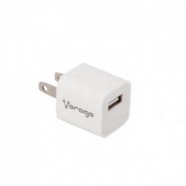 Cargador de pared VORAGO AU-105, Interior, Corriente alterna, Color blanco, 5 V