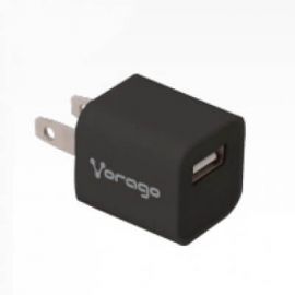 Cargador de pared VORAGO AU-105, Interior, Corriente alterna, Negro, 5 V