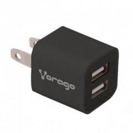 Cargador de pared VORAGO AU-106, Interior, Corriente alterna, Negro