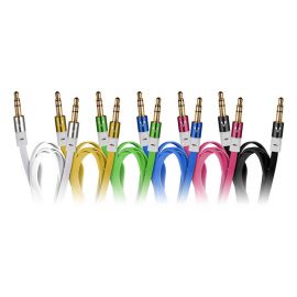 Cable de audio VORAGO1, 5 m, 3.5mm, 3.5mm, Azul