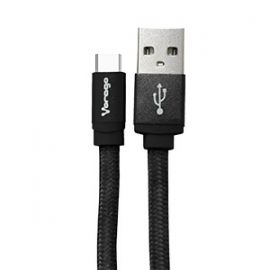 Cable Vorago Cab-123 Usb-Tipo C 1 Metro Carga Rapida Negro