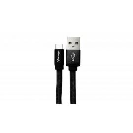 Cable USB Tipo C VORAGO 1 mt carga rapida, USB, USB C, Macho/Macho, 1 m, Negro