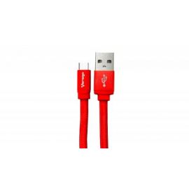 Cable USB Tipo C VORAGO 1 mt carga rapida, USB, USB C, Macho/Macho, 1 m, Rojo