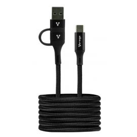 Vorago CAB-126 cable USB 1 m USB A USB C Negro