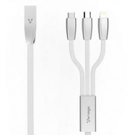 Cable Tipo C VORAGO CAB-300-PLUSB, Lightning, 1, 3 m, Plata