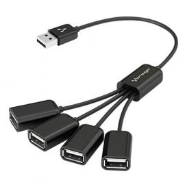 Vorago Concentrador Hu-101 4 Puertos Usb Pulpo - 4 Total Usb Port(S) - 4 Usb 2.0 Port(S) - Pc, Mac