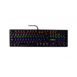 Teclado Mecanico Gamefactor VORAGO KBG400-B, USB, QWERTY, Negro, Multicolor, Switch Azul