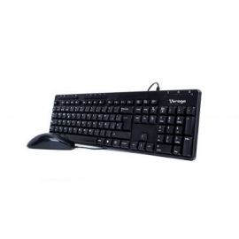 Kit de teclado y mouse VORAGO KM-104Estándar, 105 teclas, Negro, 1000 DPI