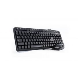 Kit de teclado y mouse VORAGO KM-105Estándar, 104 teclas, Negro, 1000 DPI