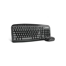 Kit de teclado y mouse VORAGO KM-303Estándar, 103 teclas, Negro, 10 m, 1200 DPI