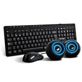 Kit de teclado y mouse VORAGO Kms-104Estándar, 104 teclas, Negro, 800 DPI