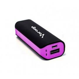 Power Bank VORAGO PB-150 - Negro, Rosa, 2200 mAh
