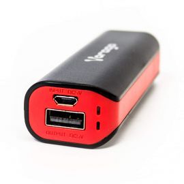 Power Bank VORAGO PB-150, Negro,Rojo, 2200 mAh