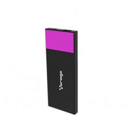 Power Bank VORAGO PB-200Negro, Rosa, 3800 mAh