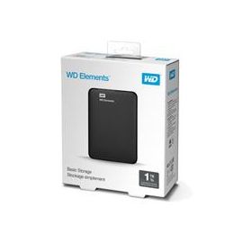 DD Externo Portátil 1Tb Wd Elements Negro 2.5/USB3.0/Win