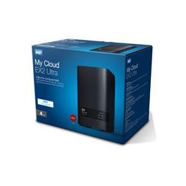 Nas Wd My Cloud Ex2 Ultra 4Tb/Con 2 Discos de 2Tb/2Bahías/1.3Ghz/1Gb/1Ethernet/2USB3.0/RaID 0-1