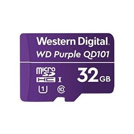 Memoria Wd 32Gb Micro Sdhc Purple Sc Qd101 Videovigilancia 24/7 Clase 10 U1 Lect 50Mb/S Esc 40Mb/S