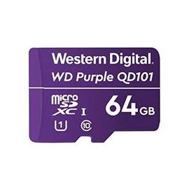 Memoria Wd 64Gb Micro Sdxc Purple Sc Qd101 Videovigilancia 24/7 Clase 10 U1 Lect 50Mb/S Esc 40Mb/S