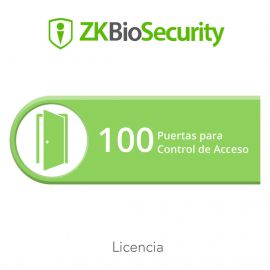 Licencia para ZKBiosecurity permite gestionar hasta 100 puertas para control de acceso