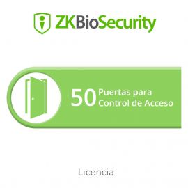 Licencia para ZKBiosecurity permite gestionar hasta 50 puertas para control de acceso