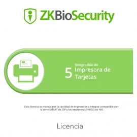 Licencia para ZKBiosecurity para integracion de 5 impresoras de tarjetas