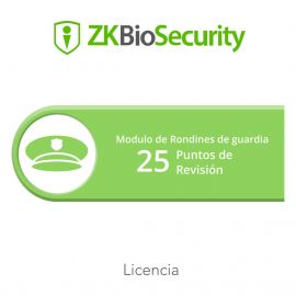 Licencia para ZKBiosecurity para modulo de rondines de guardia hasta 25 puntos de revision