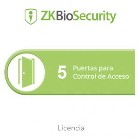 Licencia para ZKBiosecurity permite gestionar hasta 5 puertas para control de acceso
